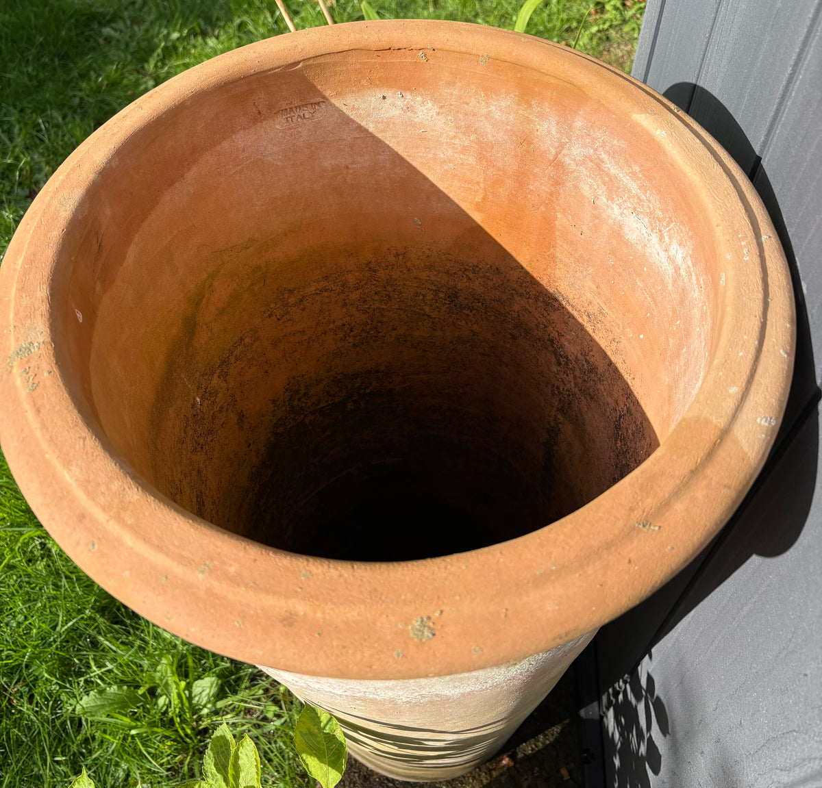 Pair of Italian Terracotta Tall Tapered Garden Plant Pots