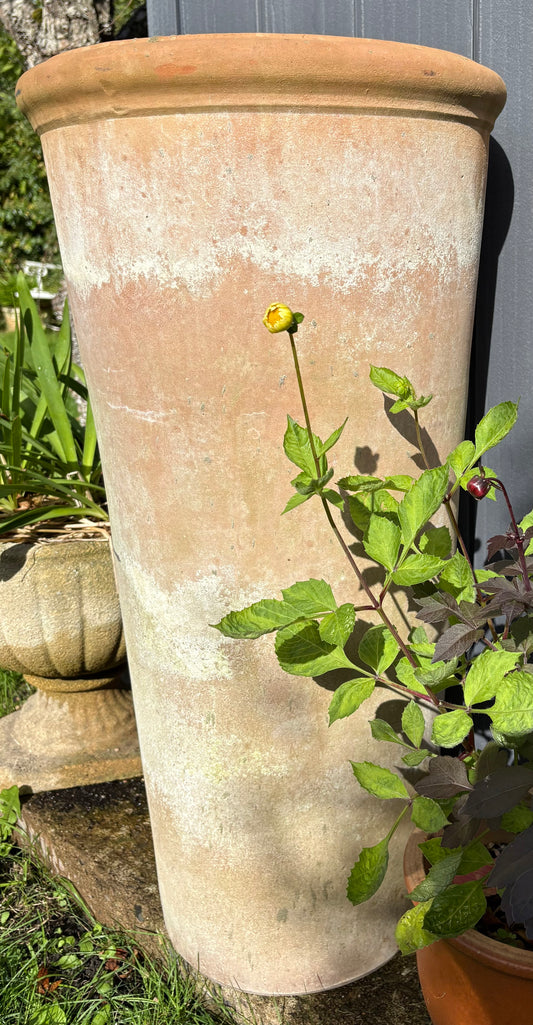 Pair of Italian Terracotta Tall Tapered Garden Plant Pots