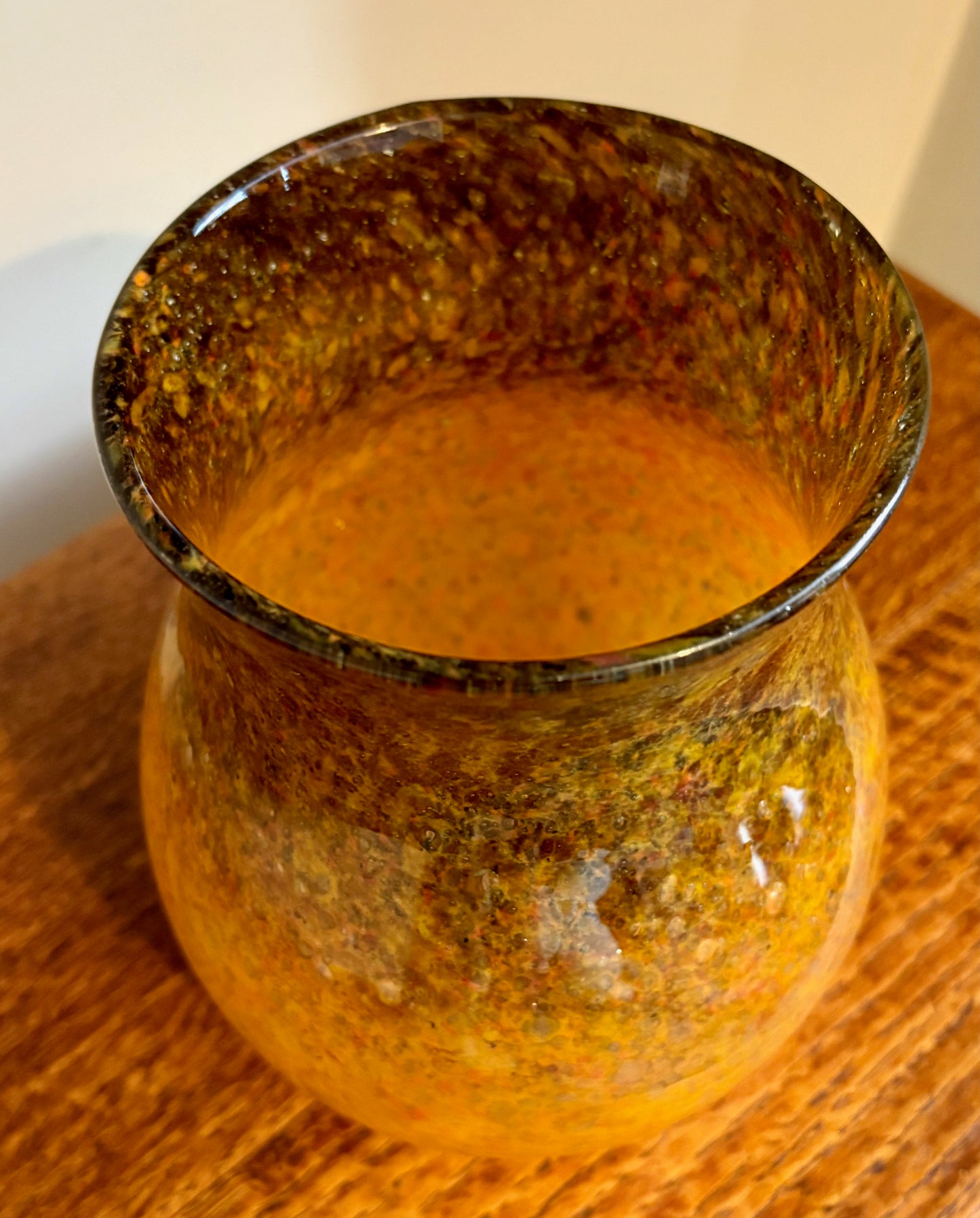 Monart Vase c1930s - Amber & Brown Scottish Art Glass, Shape SA VII