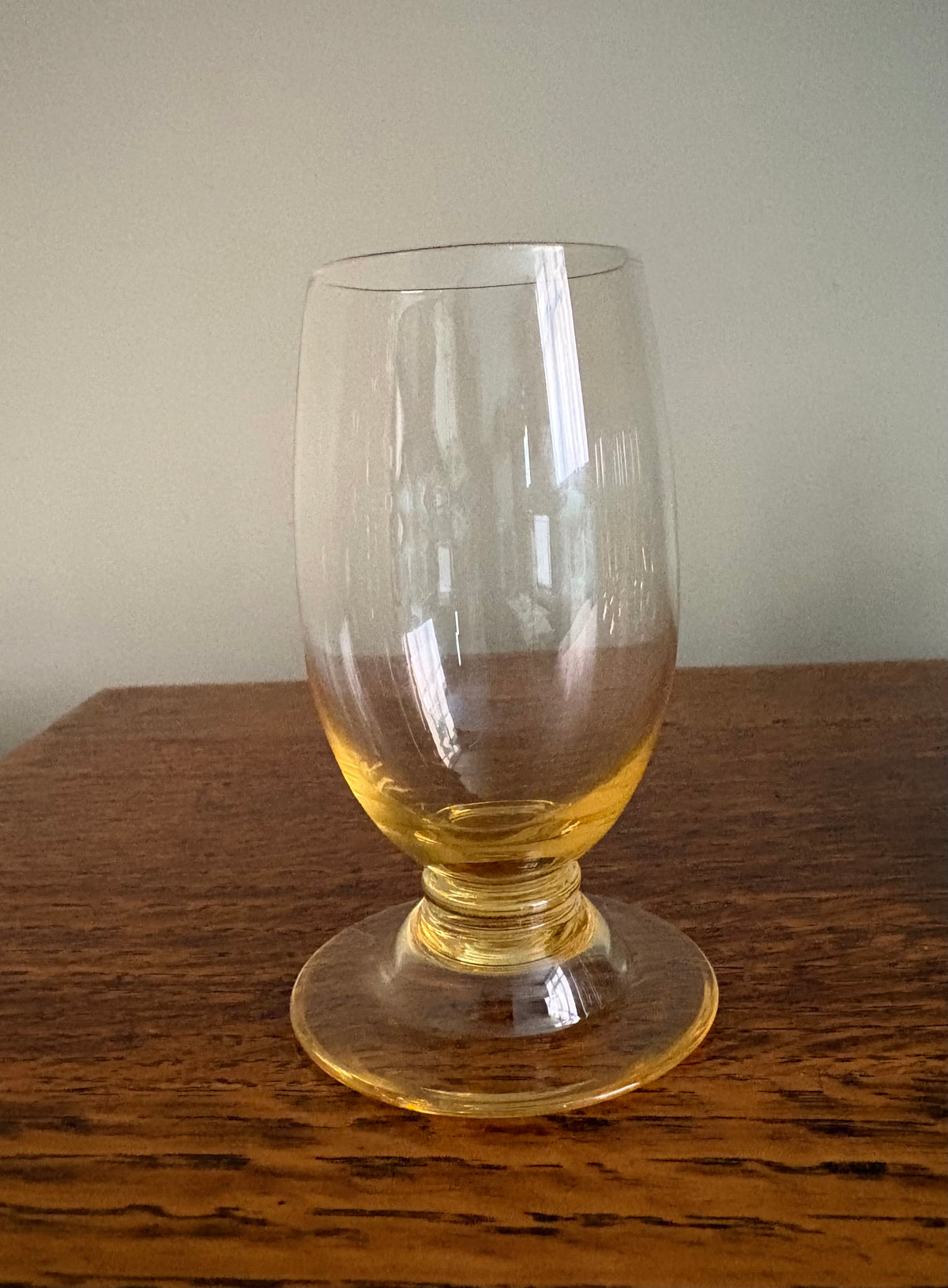 1930s Whitefriars Amber Glass Sherry Decanter with Six Matched Glasses